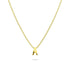 Initials Brick Alphabet Letter Necklace Gold Layered Steel Jewellery